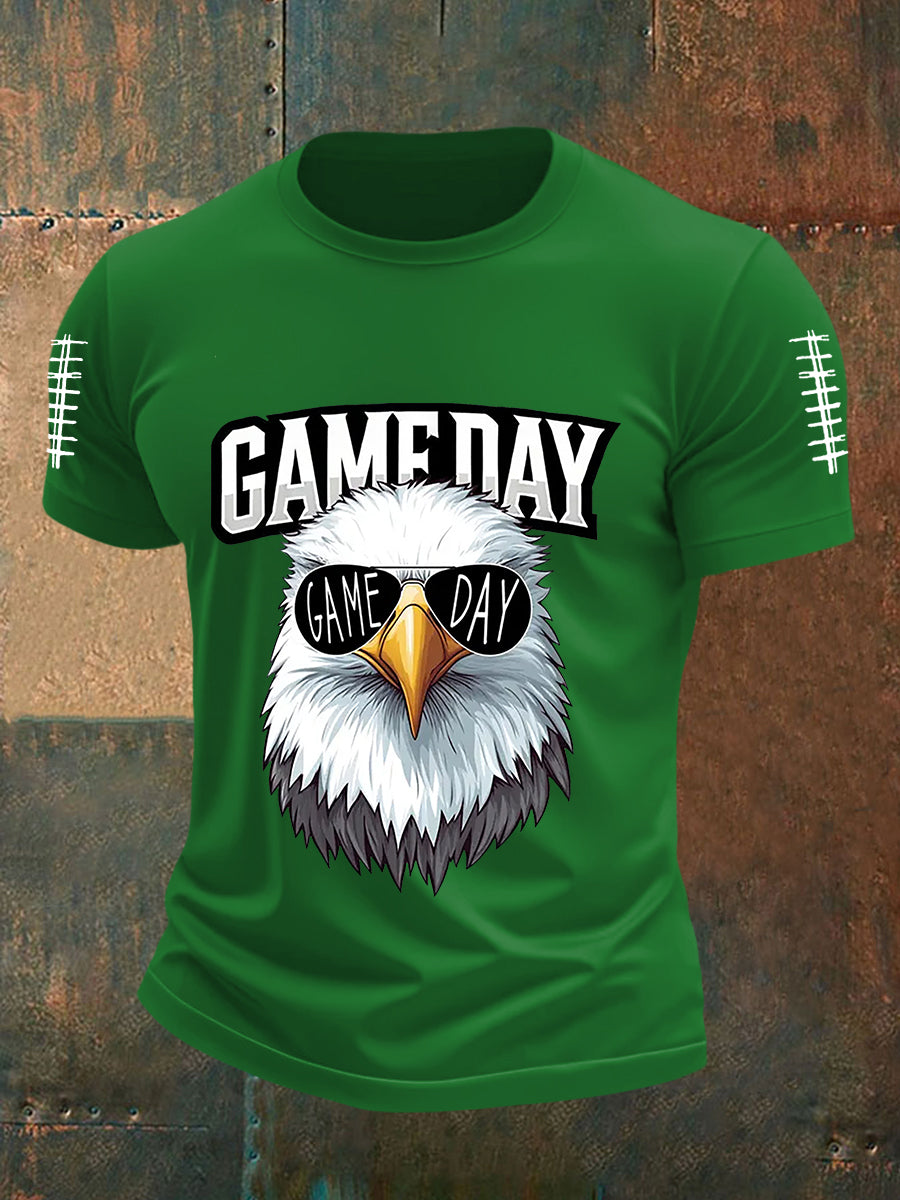 Men's Game Day  Football Fans Lovers Gameday Casual Short Sleeve Tee