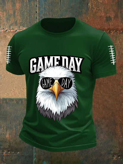 Men's Game Day  Football Fans Lovers Gameday Casual Short Sleeve Tee