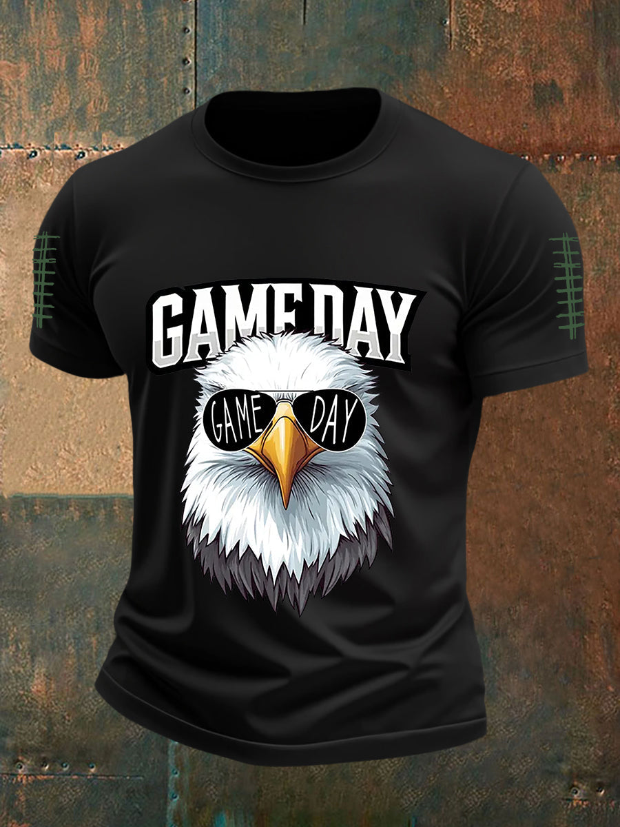 Men's Game Day  Football Fans Lovers Gameday Casual Short Sleeve Tee