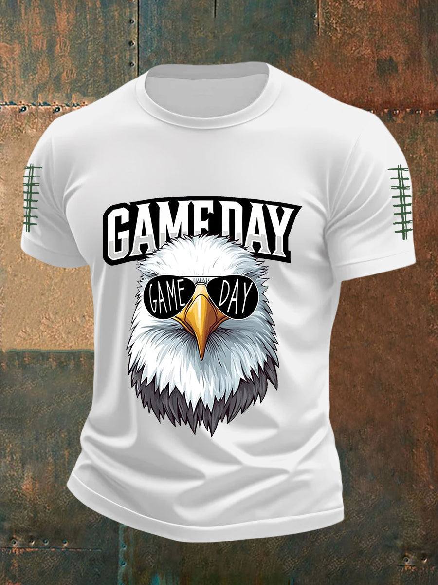 Men's Game Day  Football Fans Lovers Gameday Casual Short Sleeve Tee