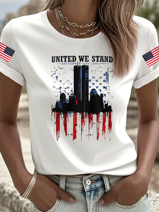 Women's Patriot Day Never Forget 9-11 T-Shirt