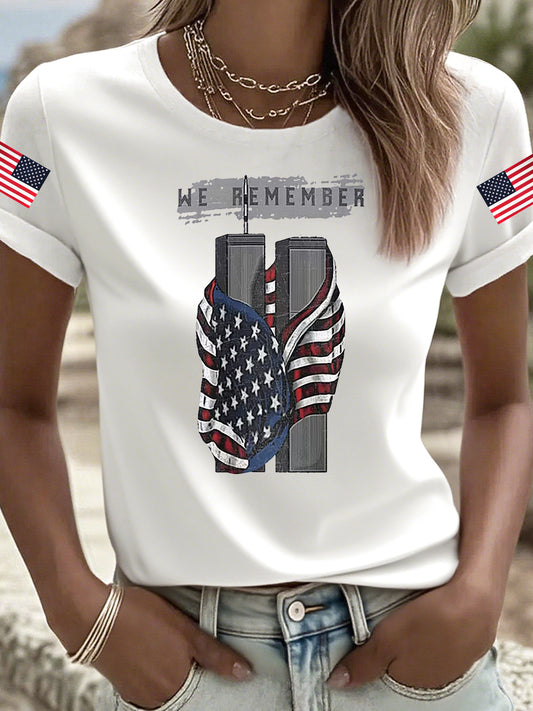 Women's Patriot Day Never Forget 9-11 T-Shirt