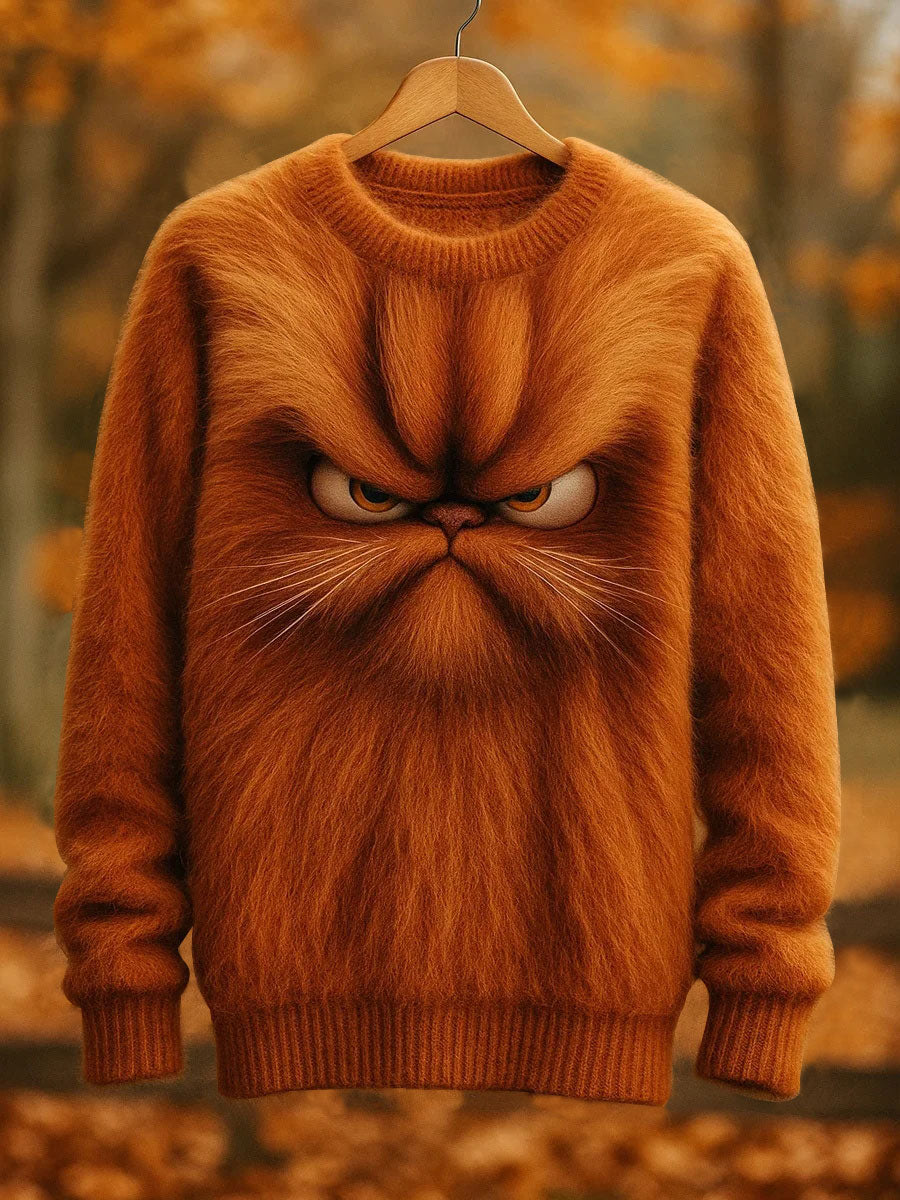 Women's Funny Cat Print Casual Top