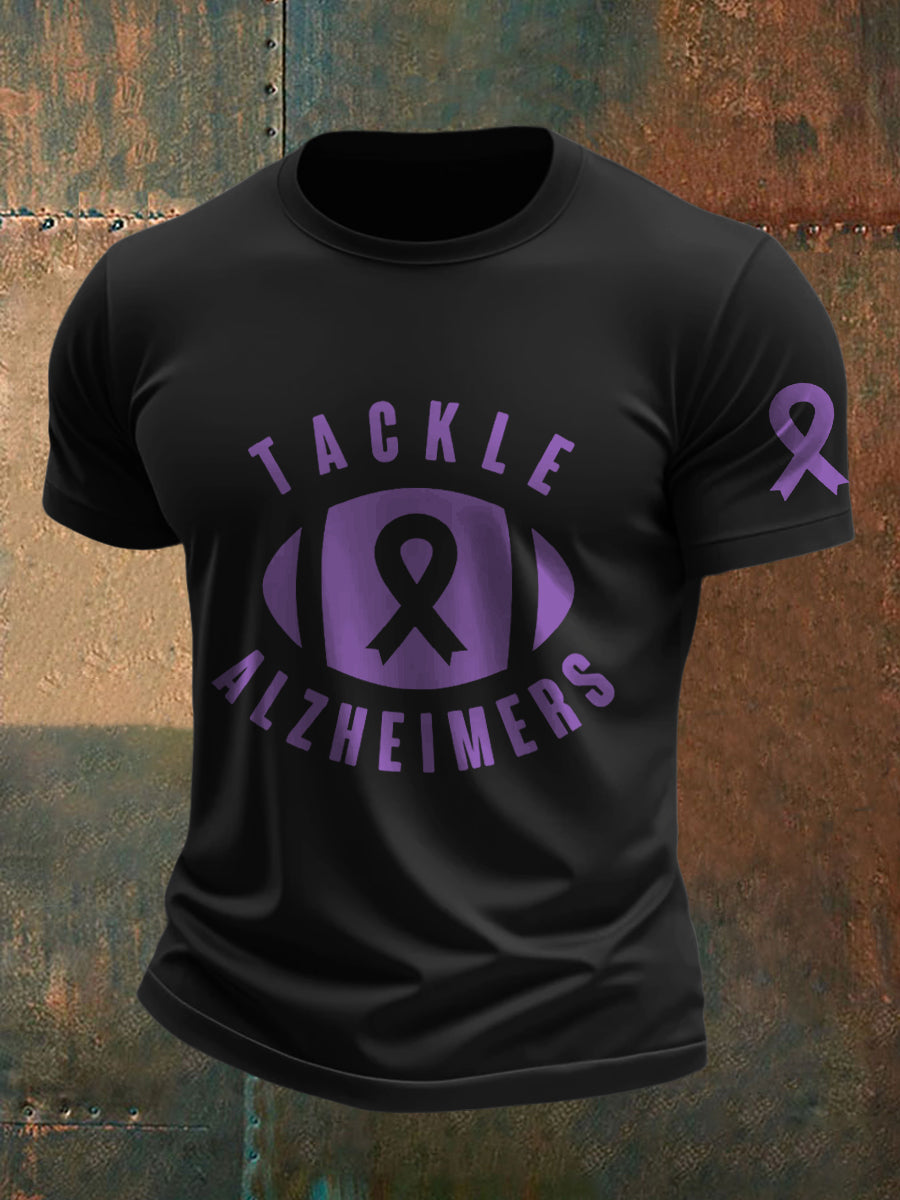 Men's Tackle Alzheimer's Print T-Shirt