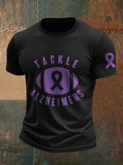 Men's Tackle Alzheimer's Print T-Shirt