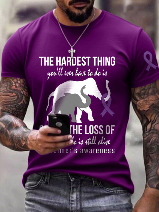 Men's Alzheimer's Awareness Print T-Shirt