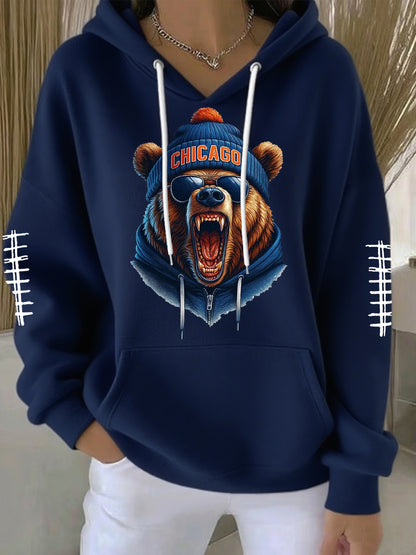 Women's Football Fans Lovers Gameday Casual Hoodie