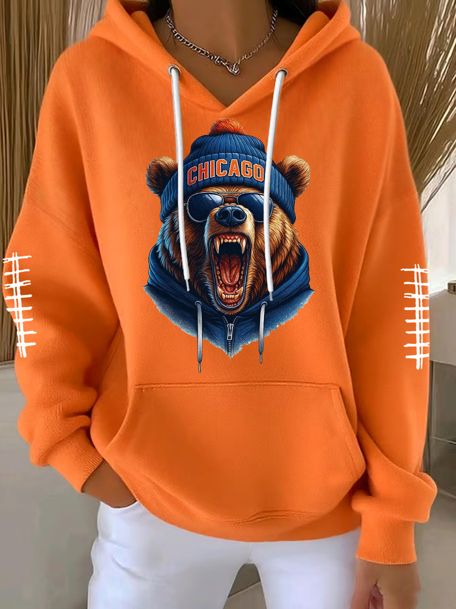 Women's Football Fans Lovers Gameday Casual Hoodie