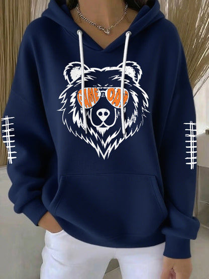 Women's Football Fans Lovers Gameday Casual Hoodie