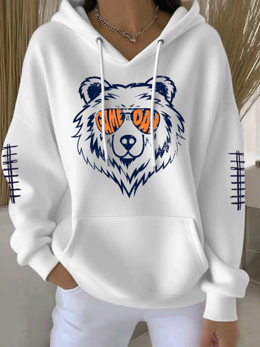 Women's Football Fans Lovers Gameday Casual Hoodie