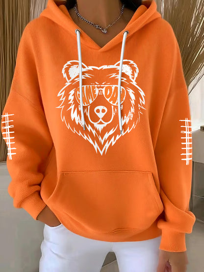 Women's Football Fans Lovers Gameday Casual Hoodie