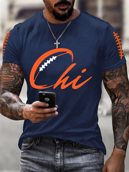 Men's Football Fans Lovers Gameday Casual Tee