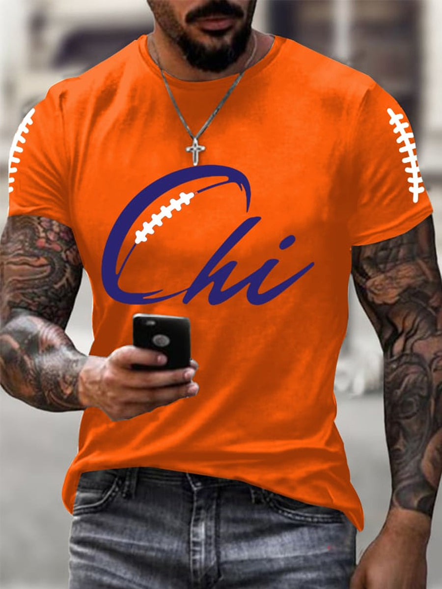 Men's Football Fans Lovers Gameday Casual Tee