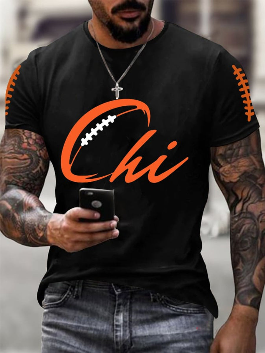 Men's Football Fans Lovers Gameday Casual Tee