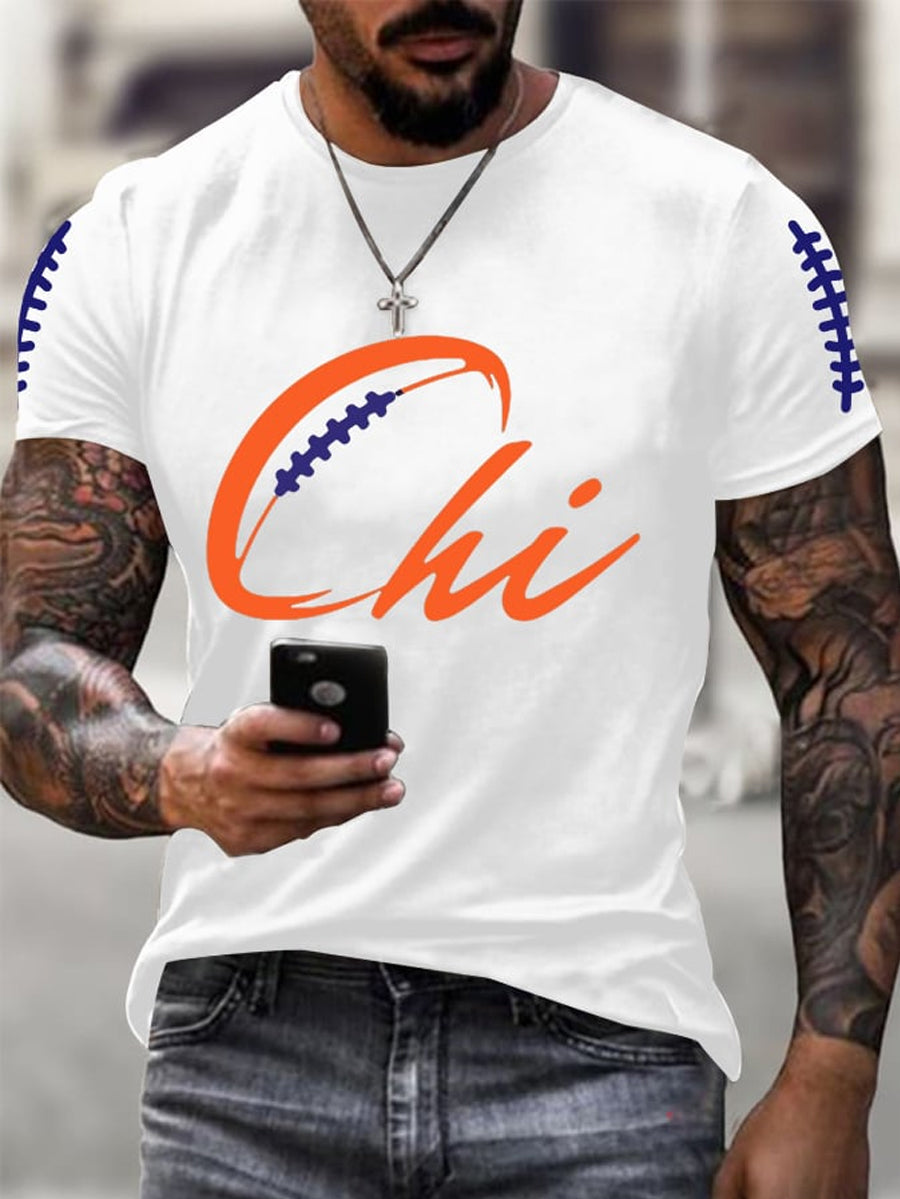 Men's Football Fans Lovers Gameday Casual Tee