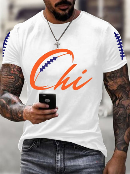 Men's Football Fans Lovers Gameday Casual Tee