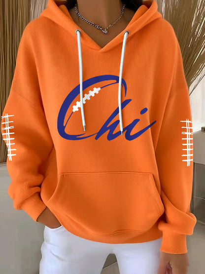 Women's Football Fans Lovers Gameday Casual Hoodie