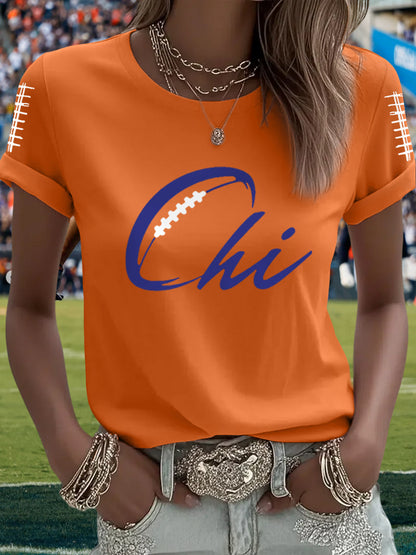 Women's Football Fans Lovers Gameday Casual Tee