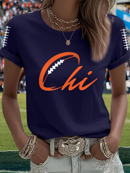 Women's Football Fans Lovers Gameday Casual Tee