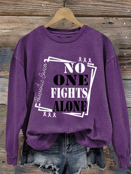 Women's Pancreatic Cancer Awareness Print Sweatshirt