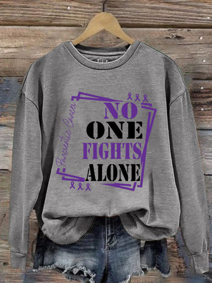Women's Pancreatic Cancer Awareness Print Sweatshirt