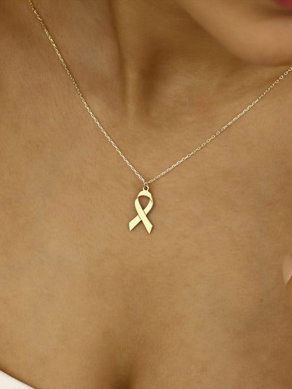 Women's breast cancer necklace