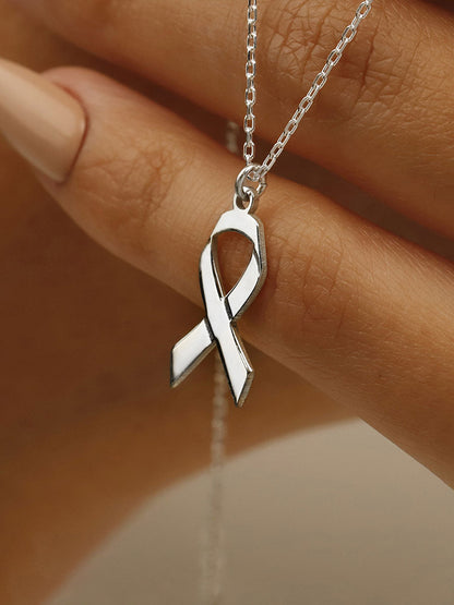 Women's breast cancer necklace