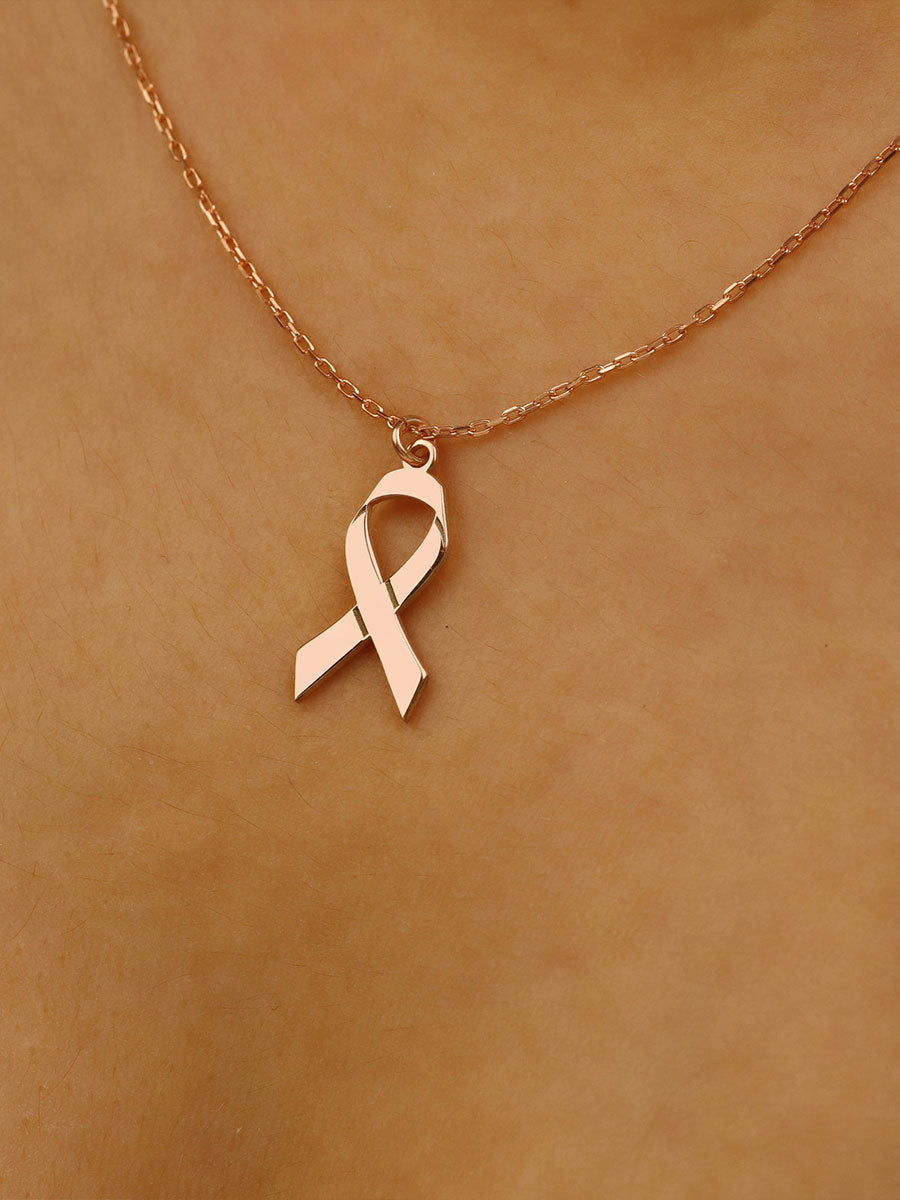 Women's breast cancer necklace