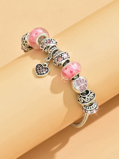 Women's breast cancer pink bracelet