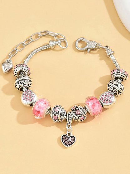 Women's breast cancer pink bracelet