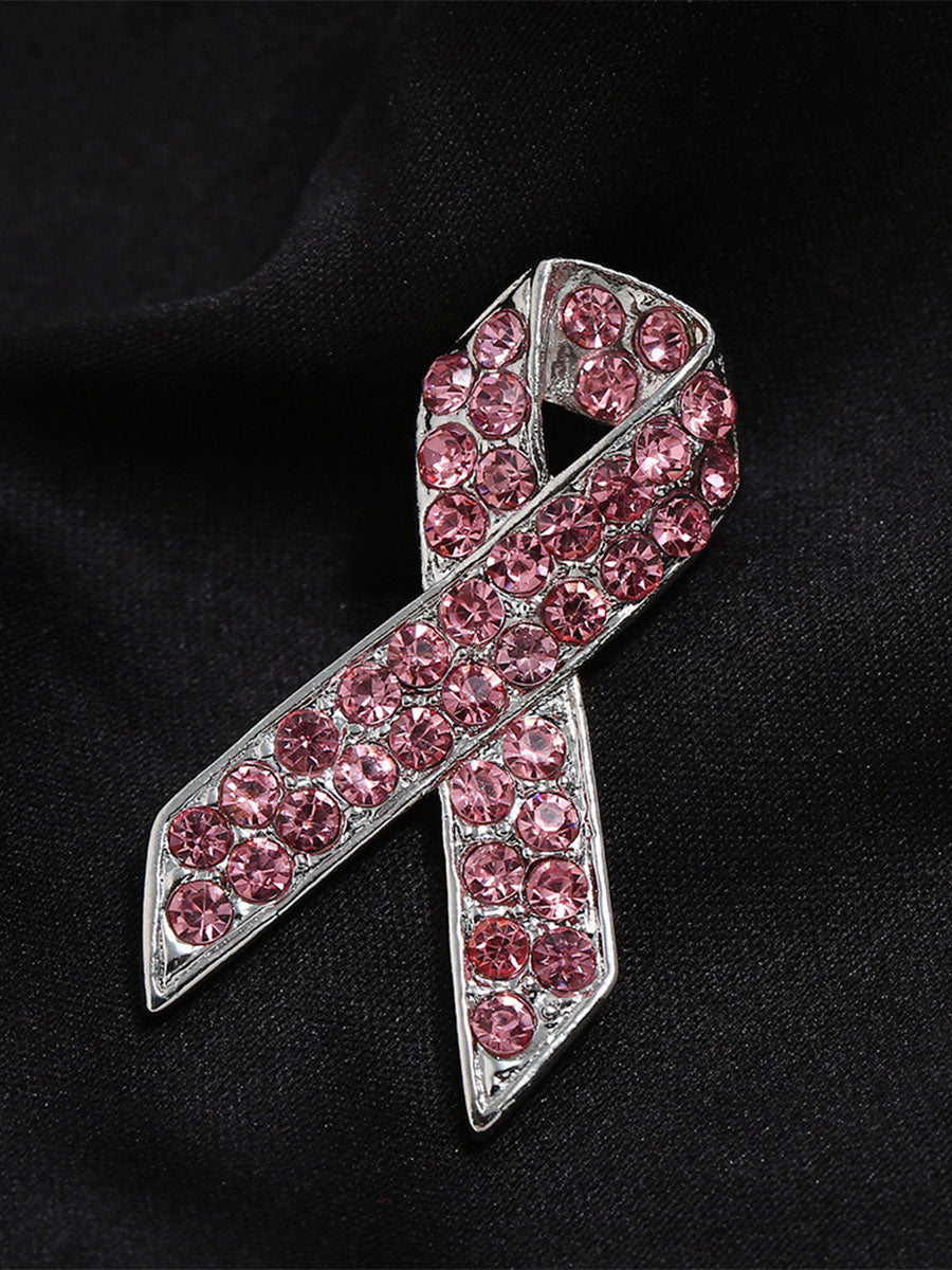 Women's breast cancer pink brooch