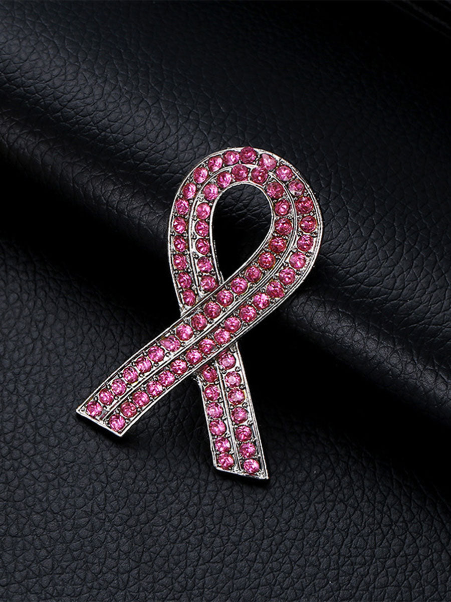 Women's breast cancer pink brooch