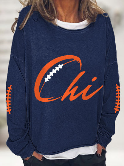 Women's Football Fans Lovers Gameday Casual Sweatshirt
