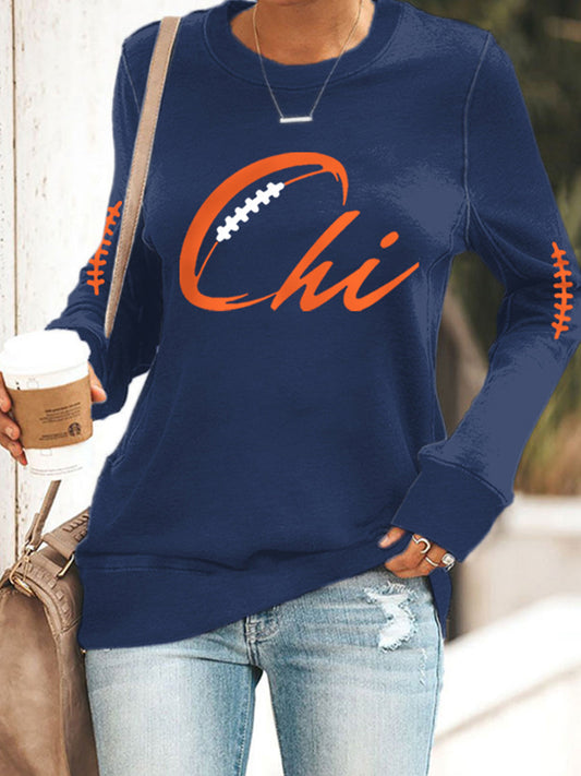 Women's Football Fans Lovers Gameday Casual Sweatshirt