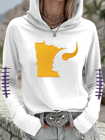 Women's Football Fans Lovers Gameday Casual Hoodie