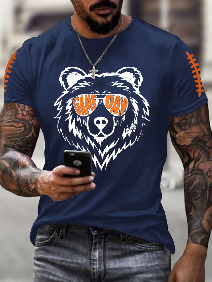 Men's Football Fans Lovers Gameday Casual Tee