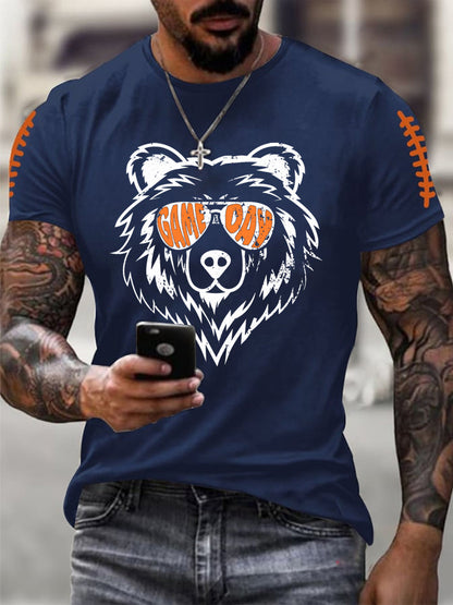 Men's Football Fans Lovers Gameday Casual Tee