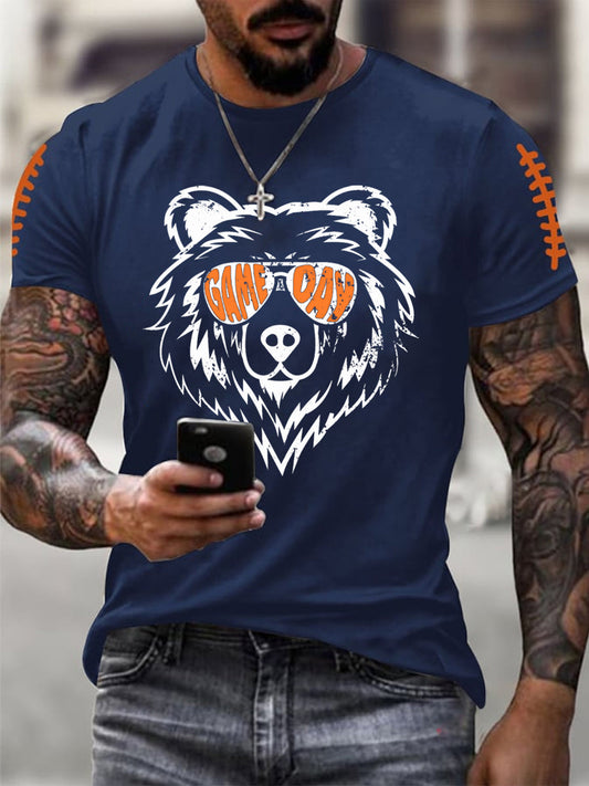 Men's Football Fans Lovers Gameday Casual Tee