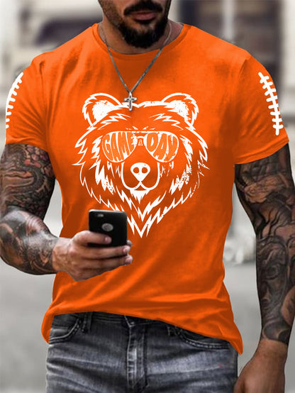 Men's Football Fans Lovers Gameday Casual Tee