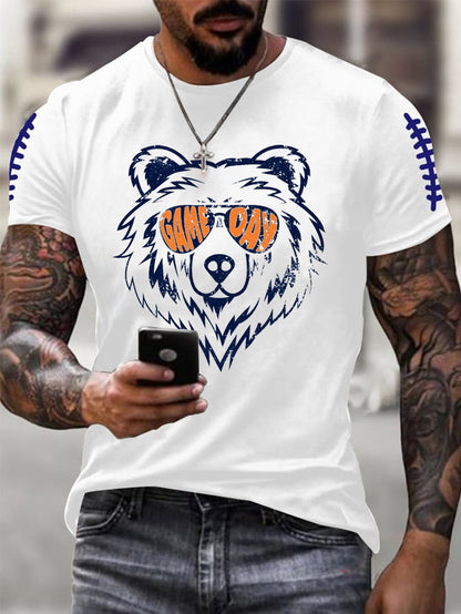 Men's Football Fans Lovers Gameday Casual Tee