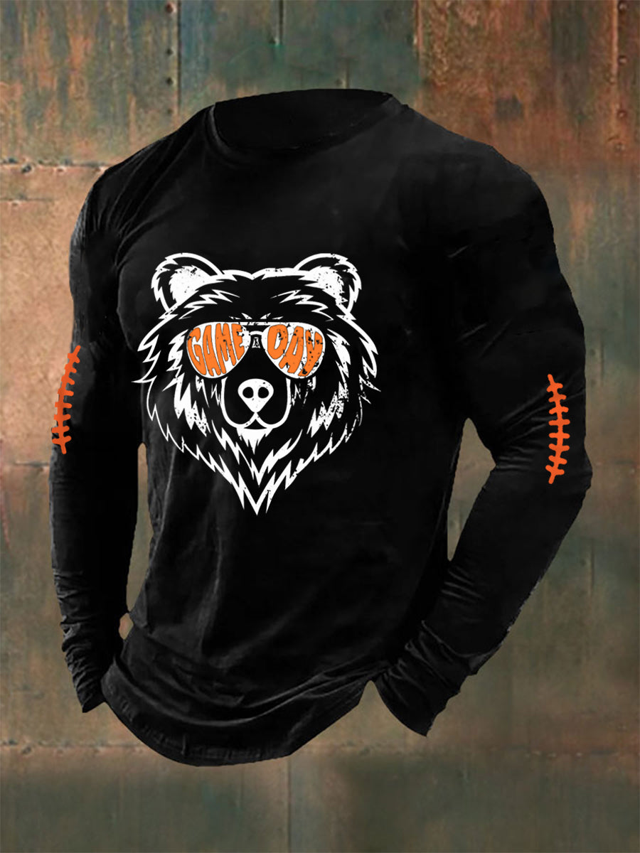Men's Football Fans Lovers Gameday Long-Sleeve T-Shirt