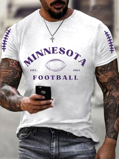 Men's Football Fans Lovers Gameday Casual Tee
