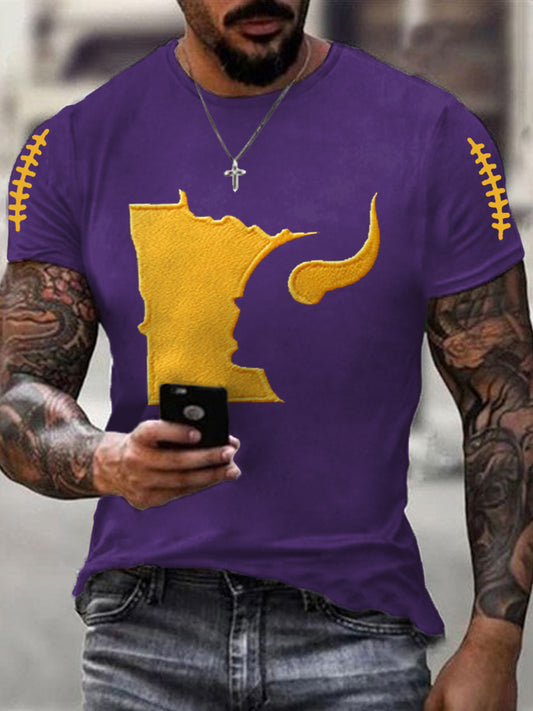 Men's Football Fans Lovers Gameday Casual Tee