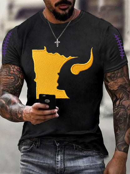 Men's Football Fans Lovers Gameday Casual Tee