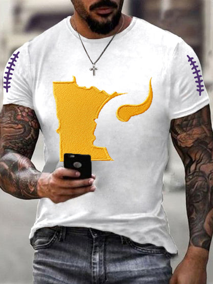 Men's Football Fans Lovers Gameday Casual Tee