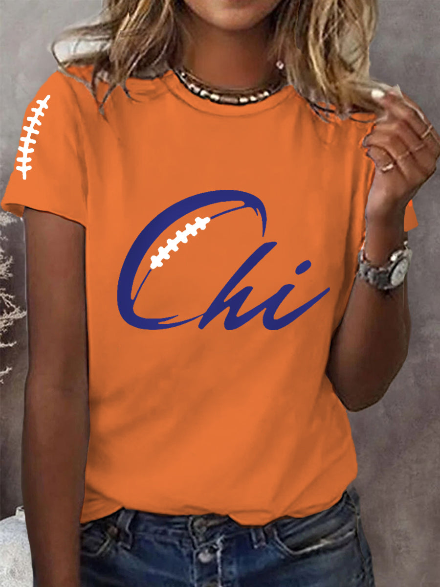 Women's Football Fans Lovers Gameday Casual Tee
