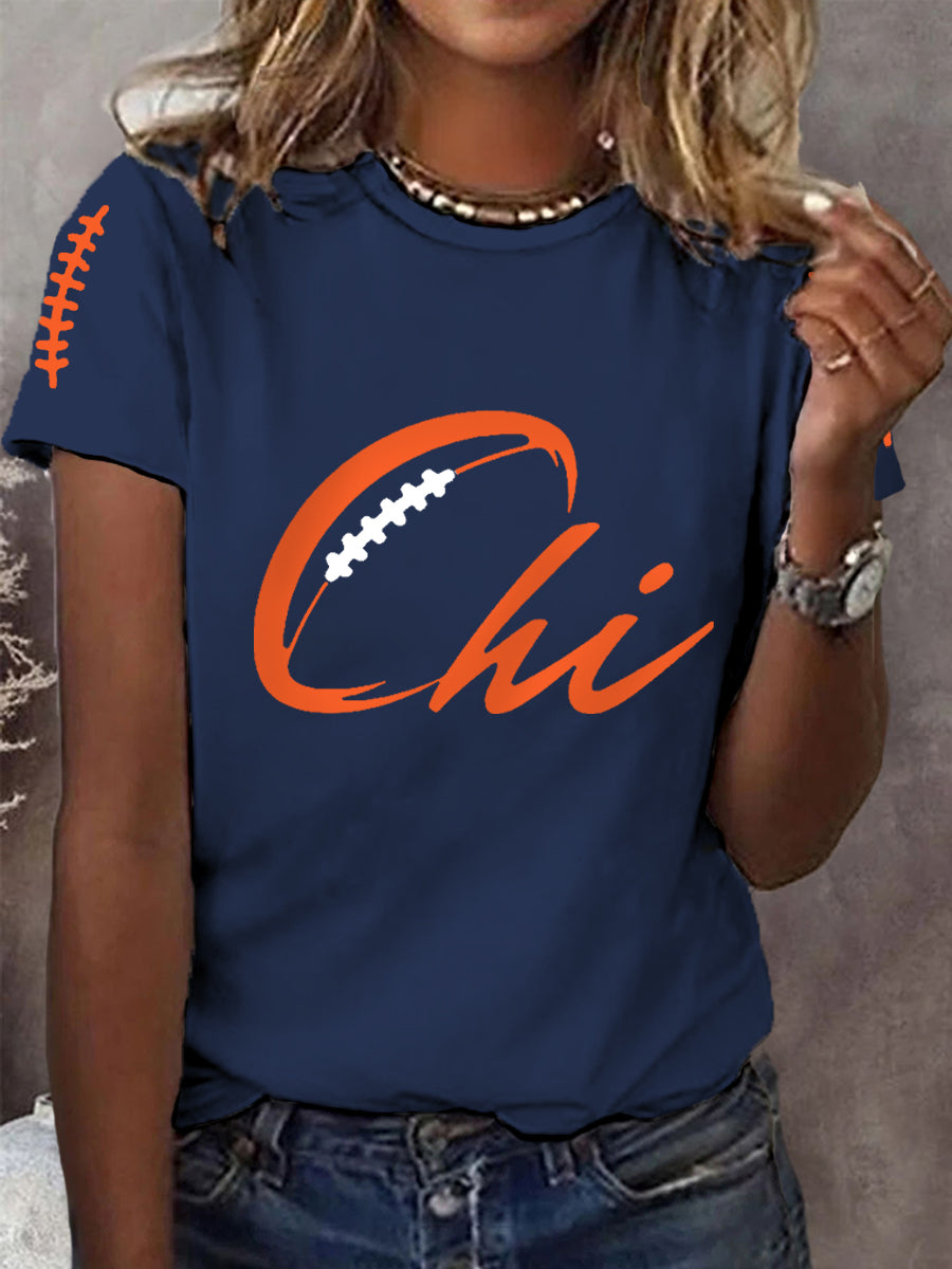 Women's Football Fans Lovers Gameday Casual Tee