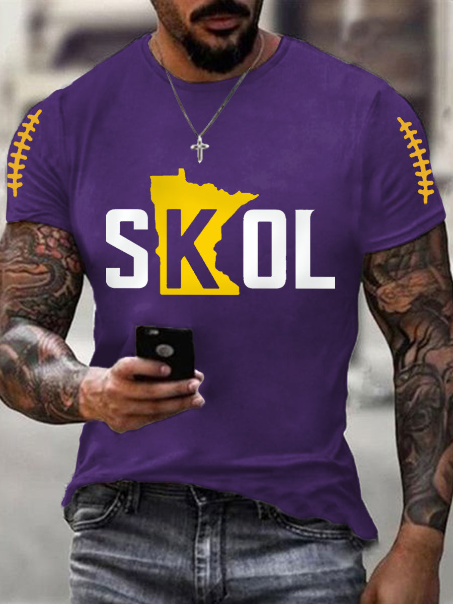 Men's Football Fans Lovers Gameday Casual Tee