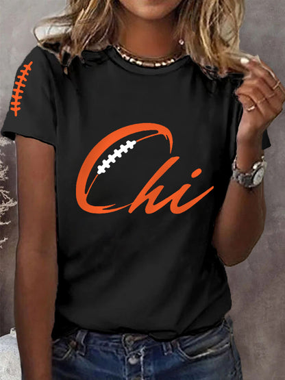 Women's Football Fans Lovers Gameday Casual Tee