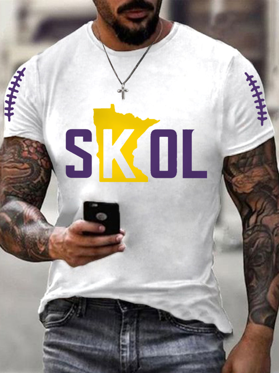 Men's Football Fans Lovers Gameday Casual Tee